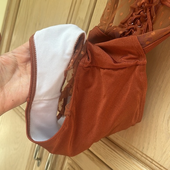 🌈 ZIMMERMANN CORSAIR CORSET RUFFLE One-Piece Swimsuit vintage rose size small - Picture 6 of 14